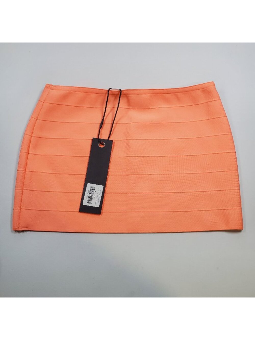 I.AM.GIA Aiden Bandage Mini Skirt Women Size XS NWT Neon Peach Knit Bodycon